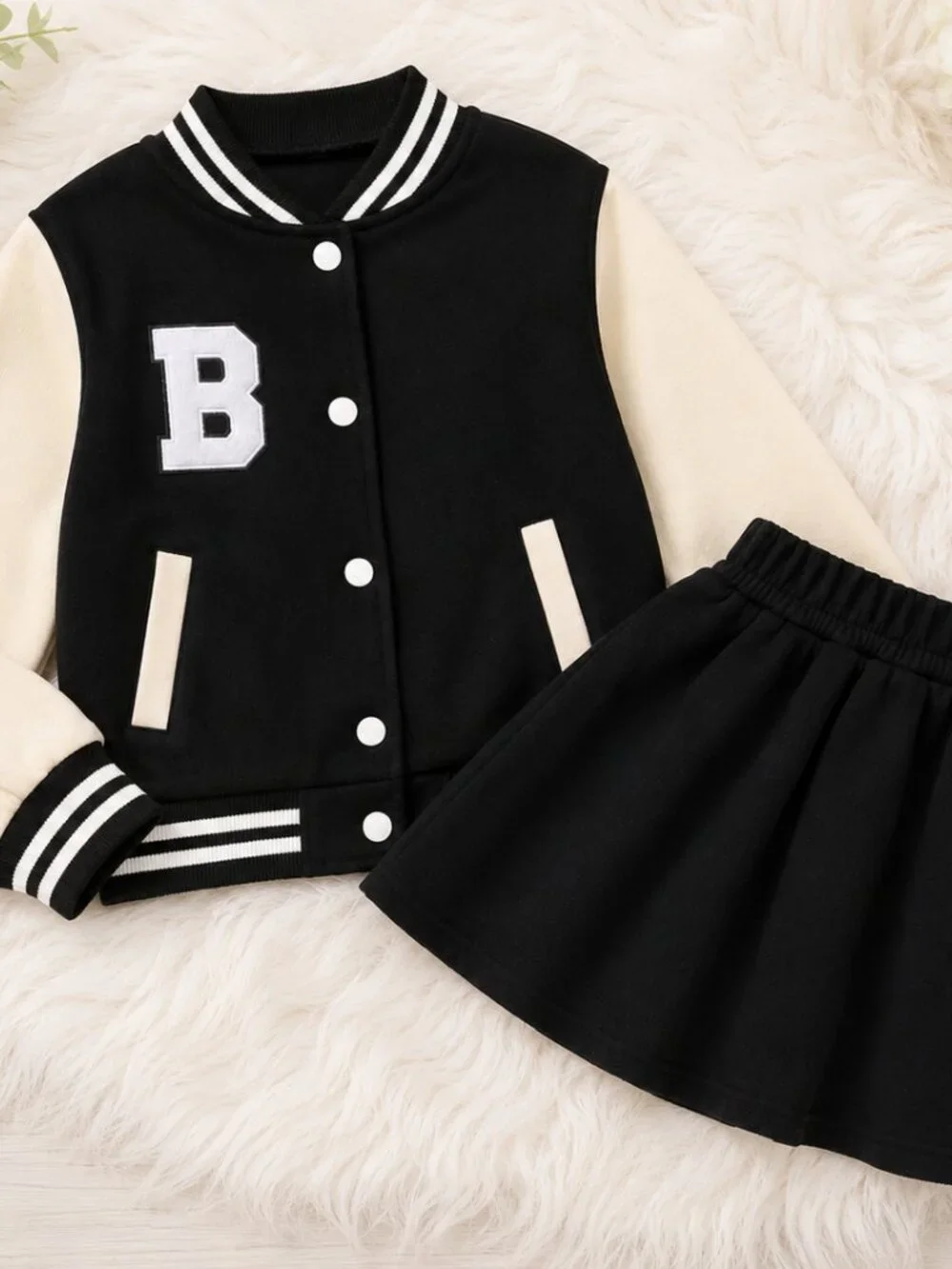 Girls Letter Jacket & Skirt Set (Pre-Owned – Very Good Condition) Size 7/8